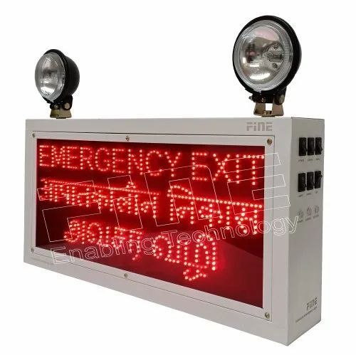 Industrial Emergency Exit Light With LED Sign Halogen Doom-IEL-E3-EEANAV