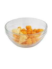 Uniglass Stackable ServingMixing Glass Bowls Set (Transparent 580ml) Set of 3