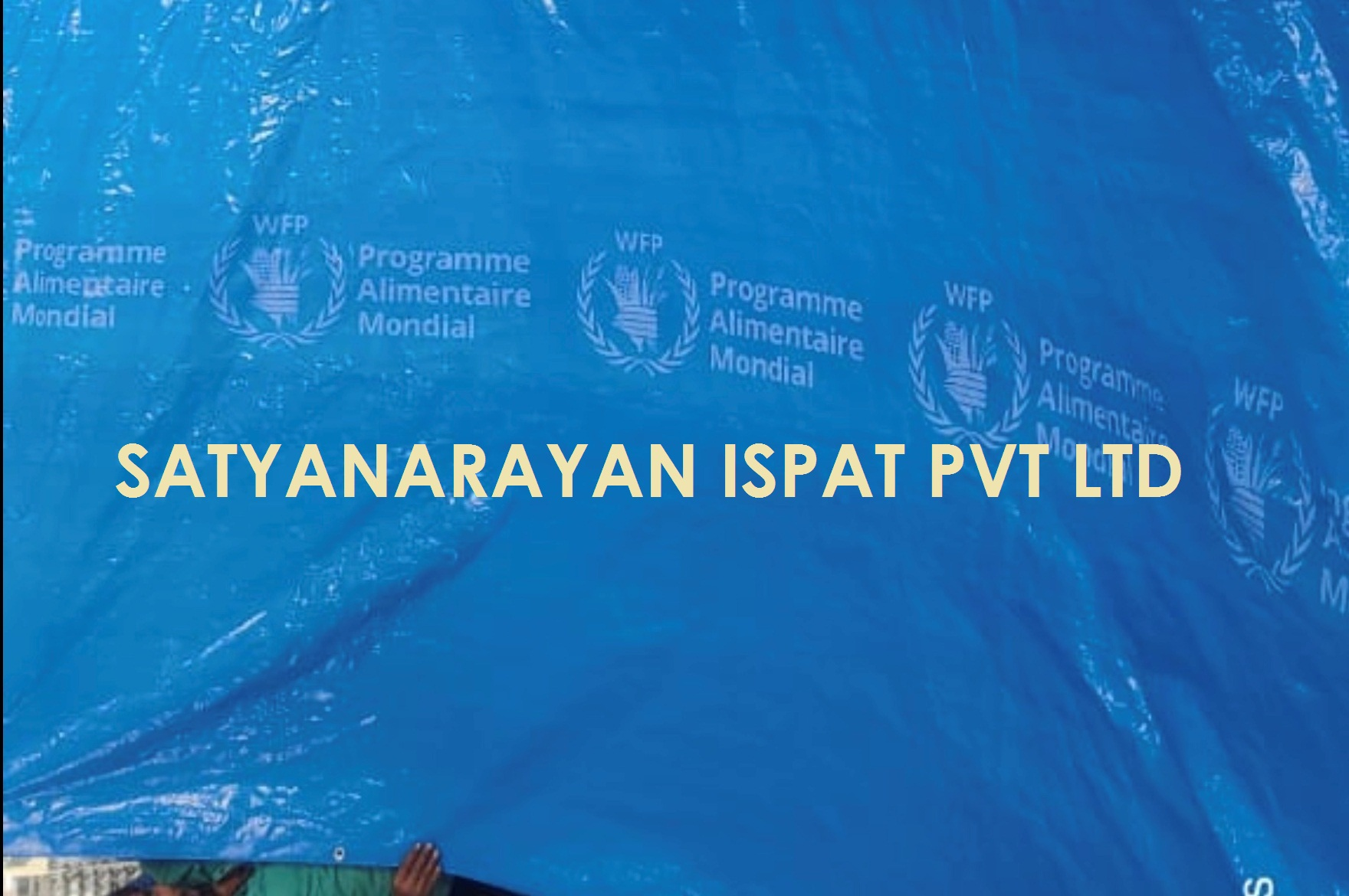 RELIEF TARPAULIN COVER WITH REINFORCEMENT BANDS
