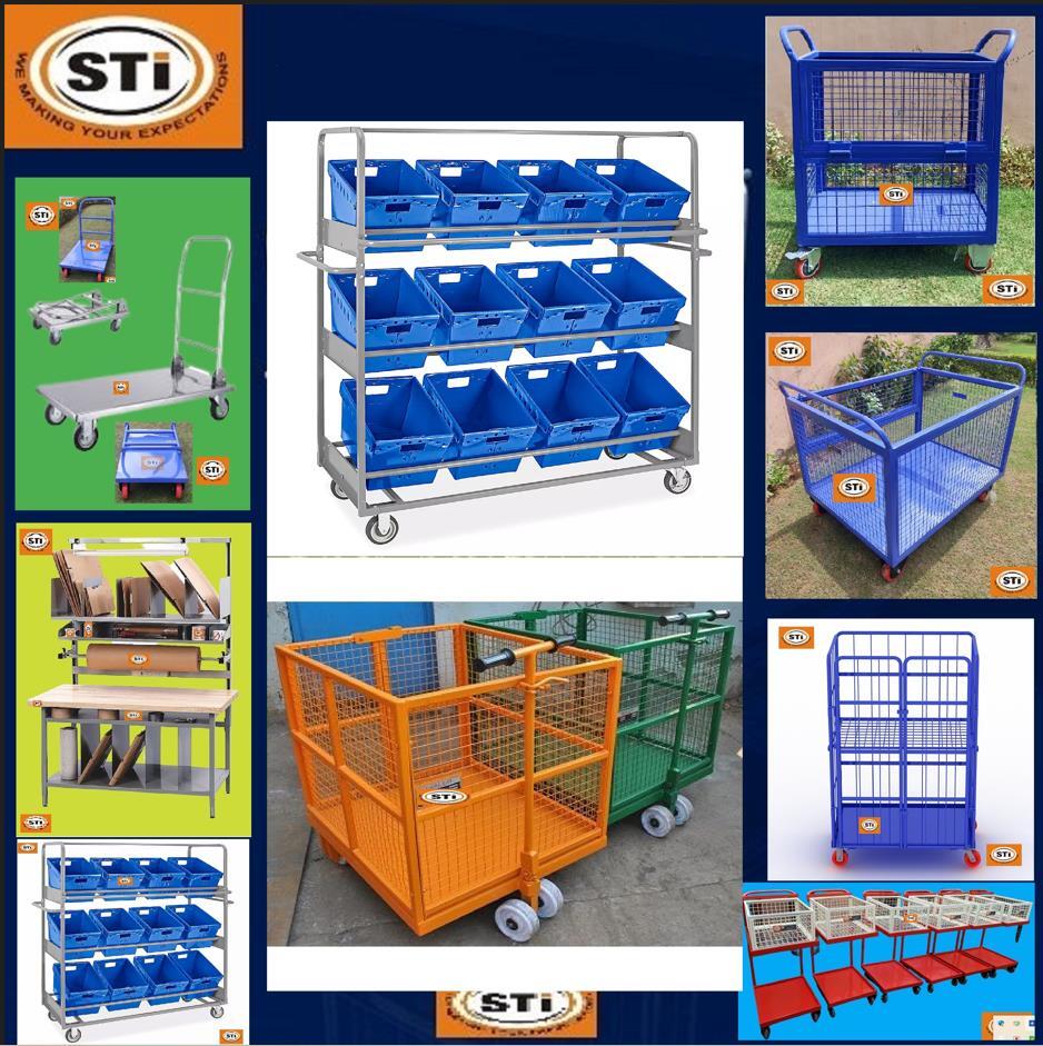 Warehouse Sorting Rack Trolley / Cage Trolley