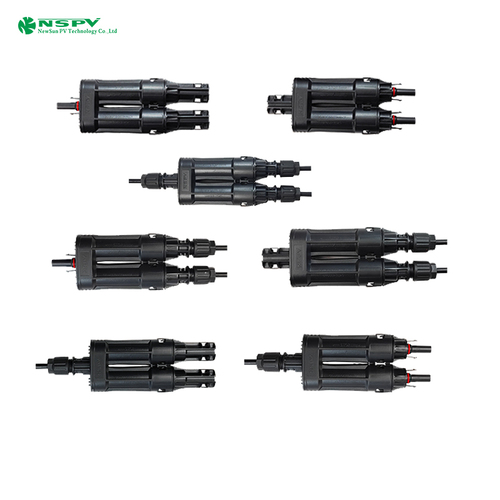 Solar Branch Fuse Connectors 2 To 1 PV Branch Connector With Inline Solar Fusible For Solar System Protection