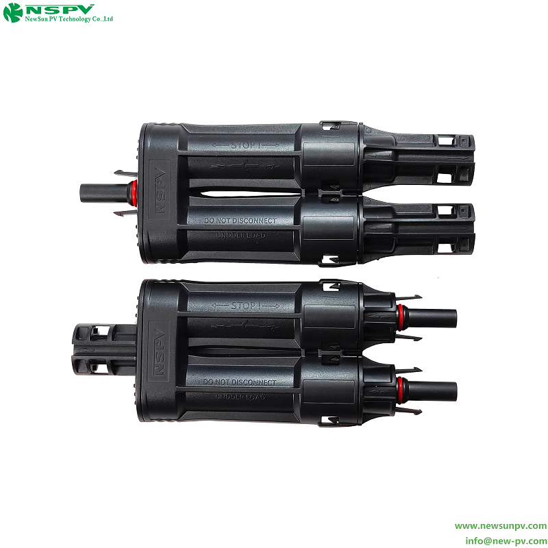 Solar Branch Fuse Connectors 2 To 1 PV Branch Connector With Inline Solar Fusible For Solar System Protection