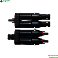 Solar Branch Fuse Connectors 2 To 1 PV Branch Connector With Inline Solar Fusible For Solar System Protection