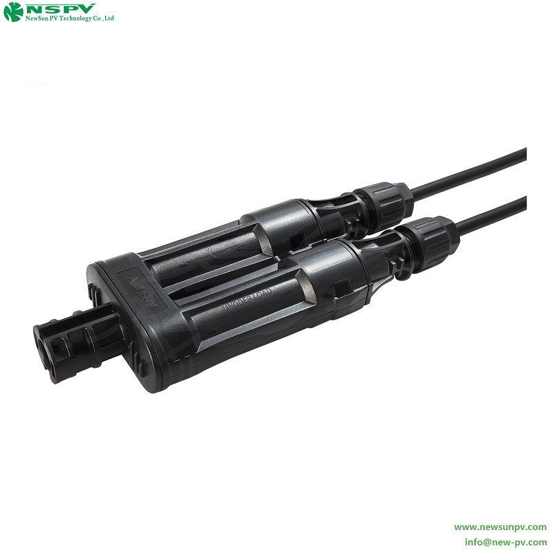 Solar Branch Fuse Connectors 2 To 1 PV Branch Connector With Inline Solar Fusible For Solar System Protection