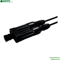 Solar Branch Fuse Connectors 2 To 1 PV Branch Connector With Inline Solar Fusible For Solar System Protection
