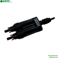 Solar Branch Fuse Connectors 2 To 1 PV Branch Connector With Inline Solar Fusible For Solar System Protection