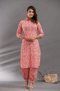 Kurti Afghani Pant Set with Dupatta