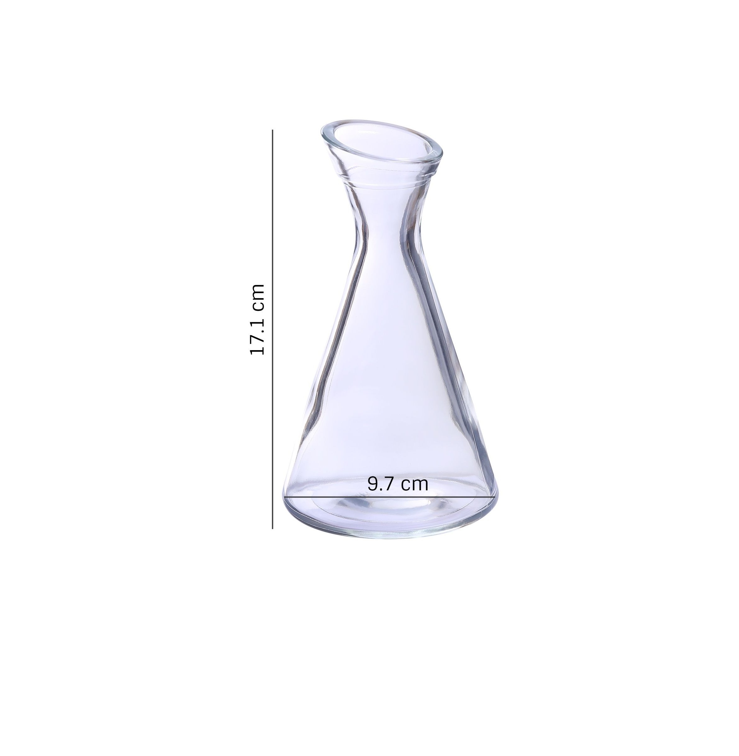 Oberglas Pisa CarafePitcherMilkJuiceWaterWhiskeyRumWine Decanter Glass Set 250ml Set of 2 Clear