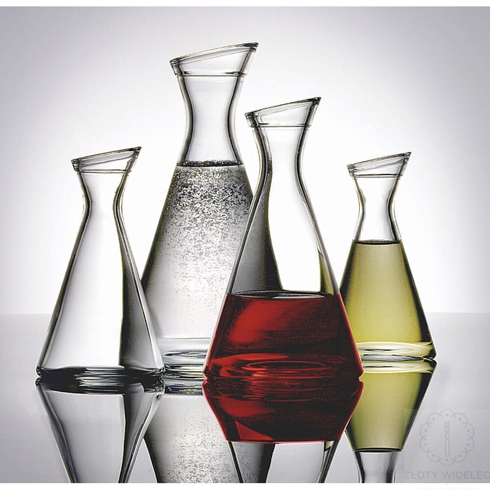 Oberglas Pisa CarafePitcherMilkJuiceWaterWhiskeyRumWine Decanter Glass Set 250ml Set of 2 Clear