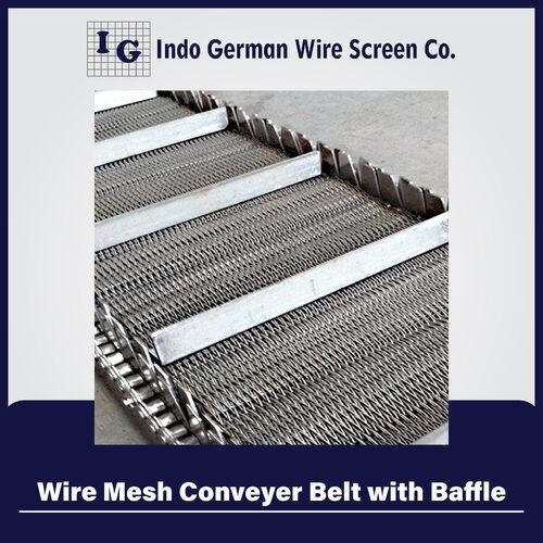 Wire Mesh Conveyer Belt with Baffle