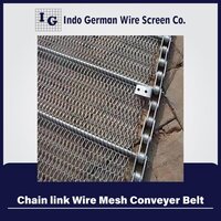 Chain Link Wire Mesh Conveyer Belt - Color: Silver