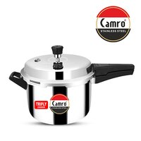 Camro Triply Butterfly Outer Lid Stainless Steel in SAS Metal Pressure Cooker (Induction Friendly) Pressure Cooker in 10 ltr..