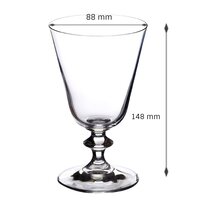 bohemia crystal Bella Engraved Red Wine Glass Set 350ml Set of 6 Dark Blue