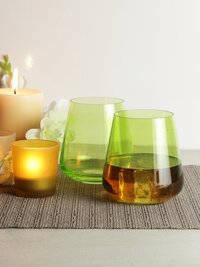Whiskey Glass 400 ML Set of 6 Pcs Full Green  Bohemia Crystal Siesta