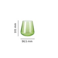 Whiskey Glass 400 ML Set of 6 Pcs Full Green  Bohemia Crystal Siesta