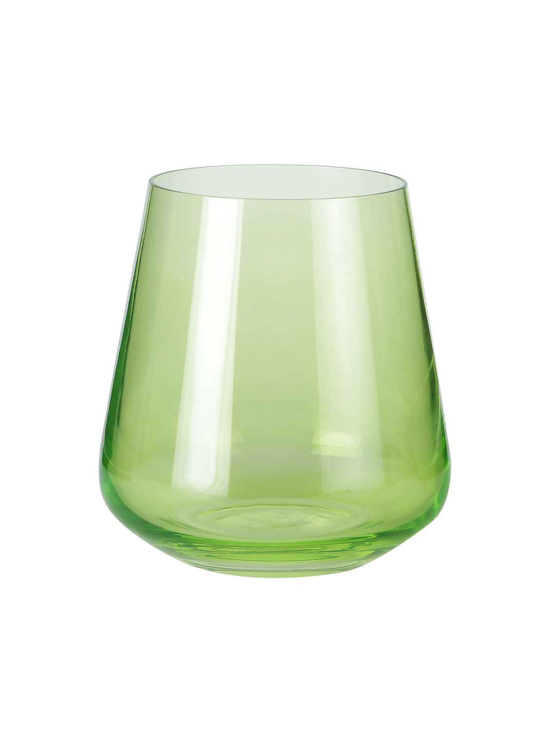 Whiskey Glass 400 ML Set of 6 Pcs Full Green  Bohemia Crystal Siesta