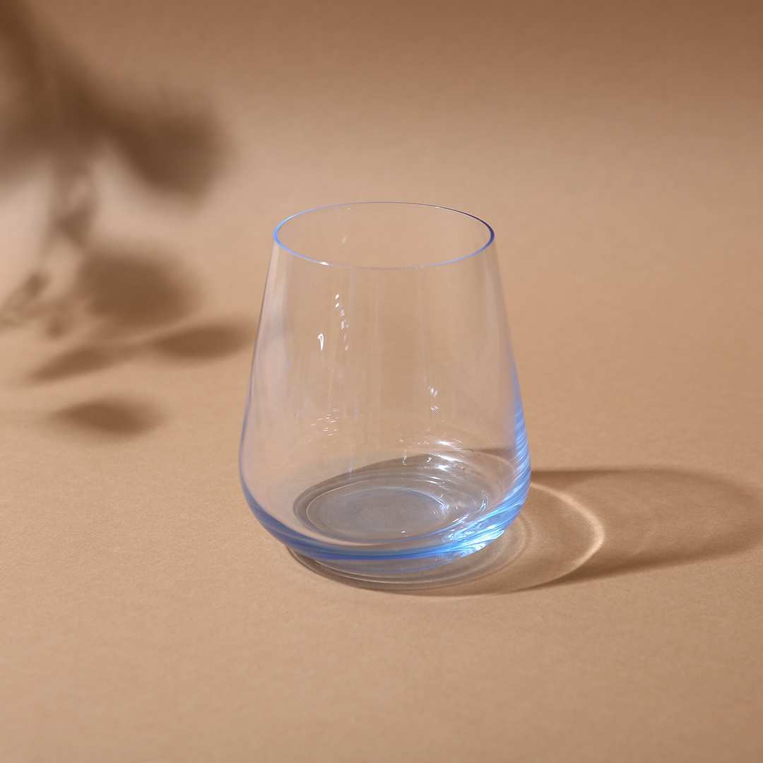 Whiskey Glass 400 ML Set of 6 Pcs Blue Base  Bohemia Crystal Siesta