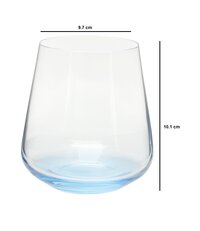 Whiskey Glass 400 ML Set of 6 Pcs Blue Base  Bohemia Crystal Siesta