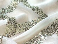 Dyeable Embroidery fabric with Sequins work