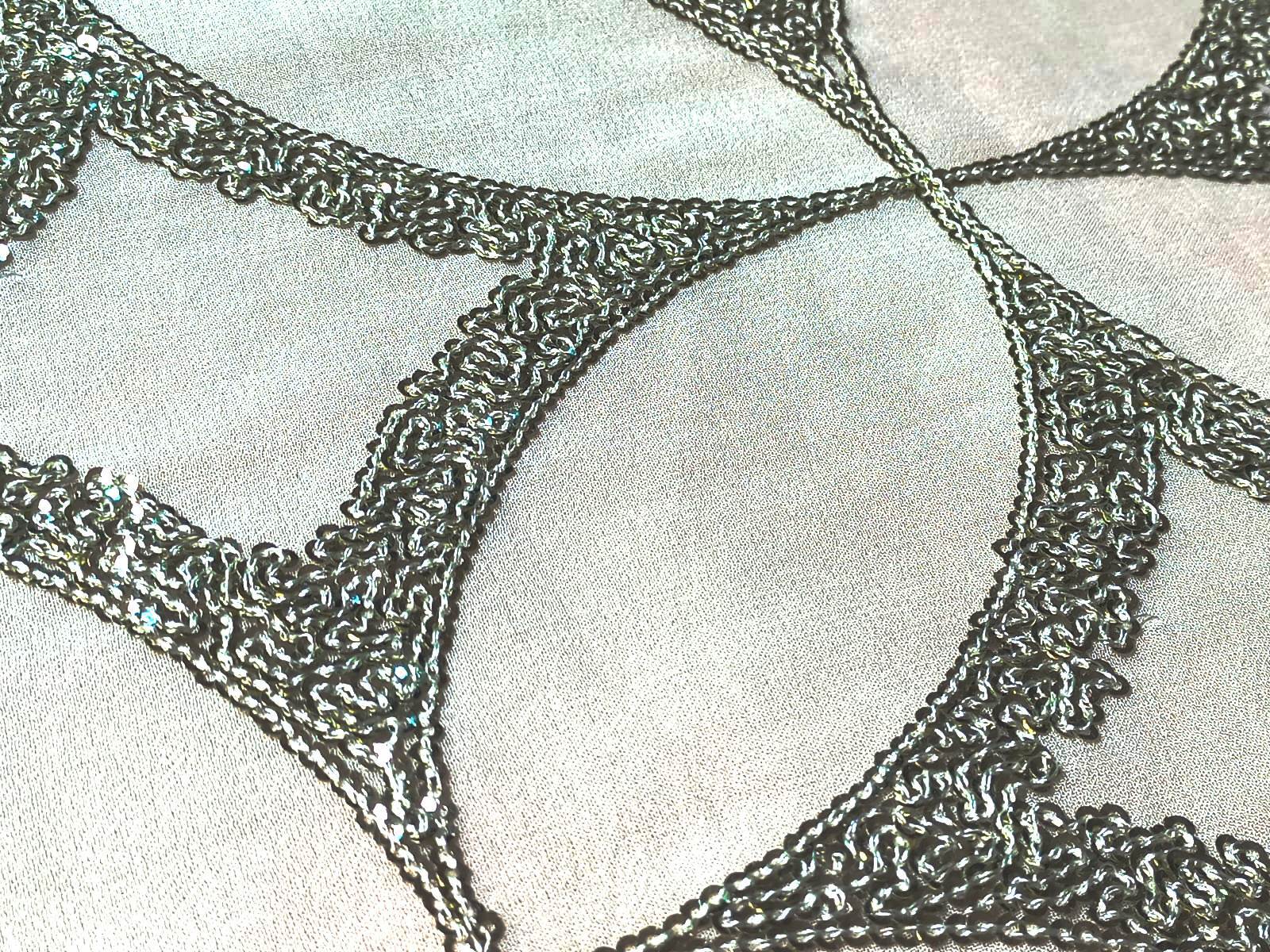 Dyeable Embroidery fabric with Sequins work