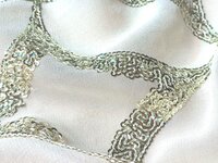 Dyeable Embroidery fabric with Sequins work