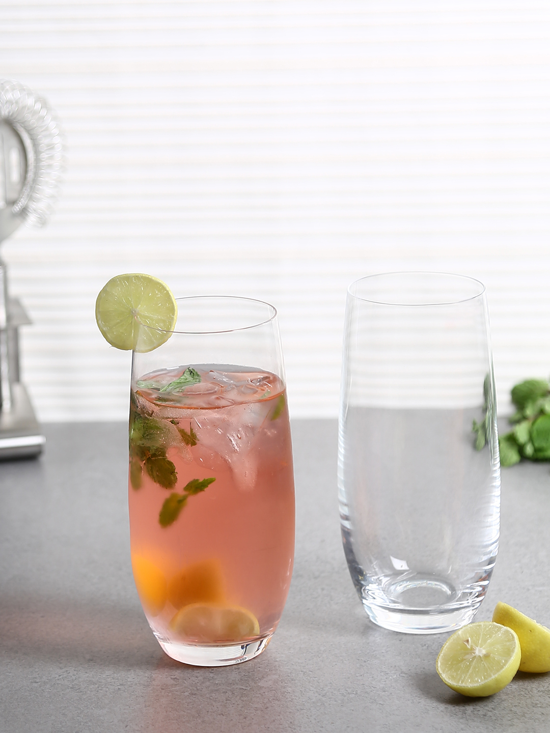 bohemia-crystal Club Tall CocktailMocktailJuiceBeerVodka Glass Set (Transparent 350ml) Set of 6