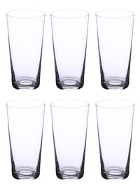 Bohemia Crystal Jive Tall CocktailMocktailJuiceWaterBeerVodka Glass Set (Transparent 400ml) Set of 6