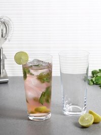 Bohemia Crystal Jive Tall CocktailMocktailJuiceWaterBeerVodka Glass Set (Transparent 400ml) Set of 6