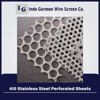 410 Stainless Steel Perforated Sheets - Color: Silver