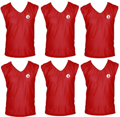 SAS SPORTS Training Bibs (Set of 6) Mahroon L