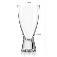 Bohemia Crystal Samba Tall Beer Glass Set 350ml Set of 6 Transparent