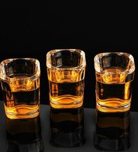 Smartserve VodkaTequila Square Shot Glass Set of 6 75ml Gift Box
