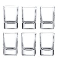 Smartserve VodkaTequila Square Shot Glass Set of 6 75ml Gift Box