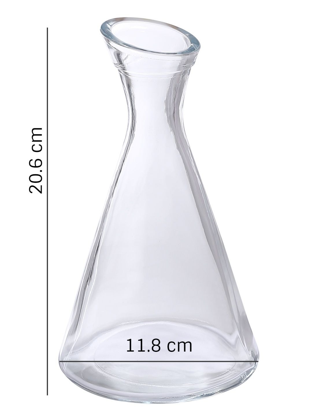 Oberglas Smartserve Pisa Bar CarafePitcherWhiskeyJuiceWaterMilkTeaRumWine Decanter Glass 500ml Transparent