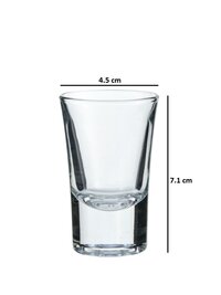 Uniglass Cheerio Imported Vod ka And Teq uila Shot Glass Set 35ml Set of 6 Small