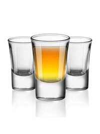 Uniglass Cheerio Imported Vod ka And Teq uila Shot Glass Set 35ml Set of 6 Small