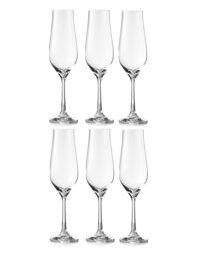 Bohemia Crystal Tulipa Champagne Flutes Glass Set 170ml Set of 6