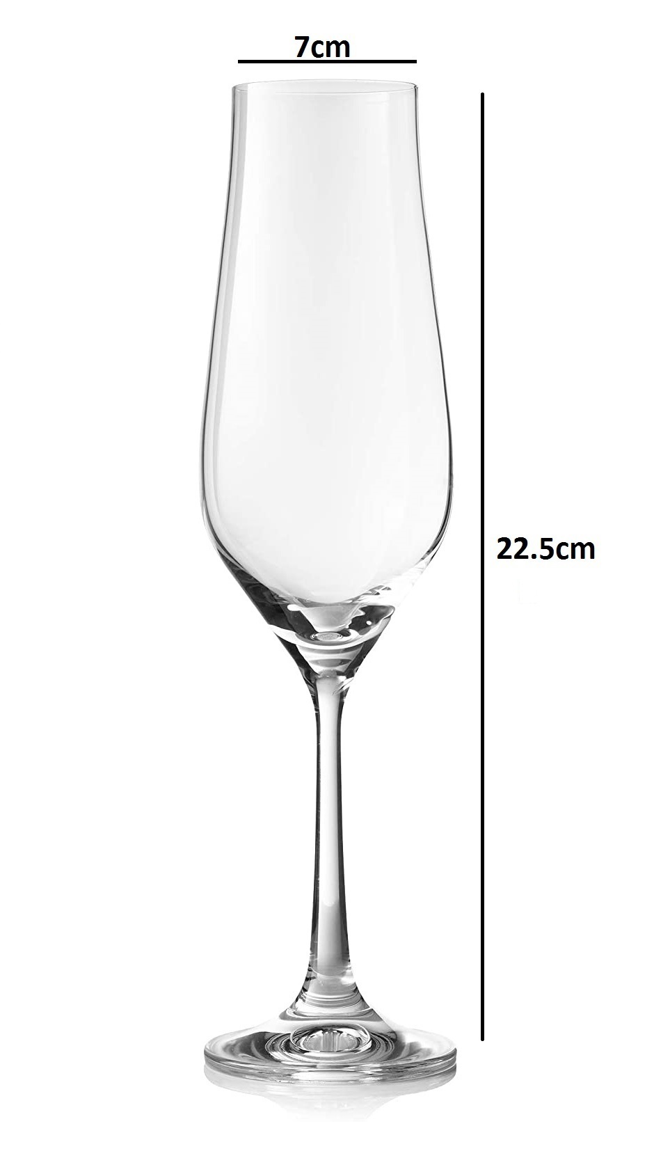 Bohemia Crystal Tulipa Champagne Flutes Glass Set 170ml Set of 6