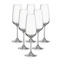 Bohemia Crystal Imported Premium Gisselle Champagne Flute Glass Set 190 ml (6.75 oz) Set of 6