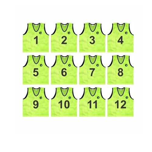 SAS SPORTS 1 to 12 Numbered Training Bibs F. Green M