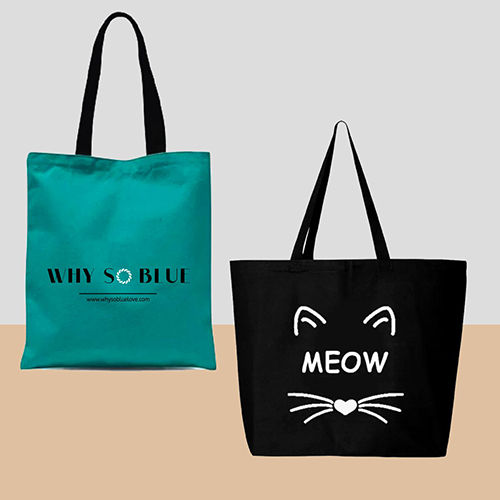 Different Available Handled Tote Bag With Custom Print