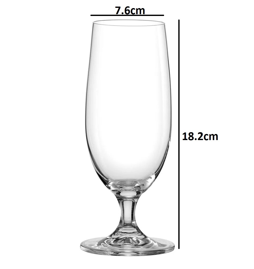 Bohemia Crystal Bar Cocktail  Mocktail  Beer Glasses Set Transparent 360ml Set of 4