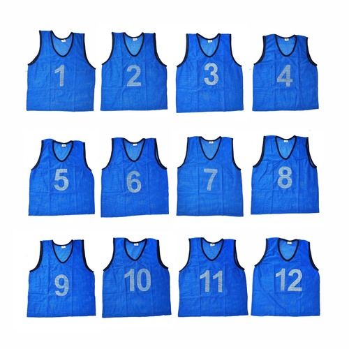 Sas Sports 1 To 12 Numbered Training Bibs Blue M