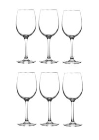 Smartserve RedWhite Crystal Wine Glass Set of 6 350ml Gift Set