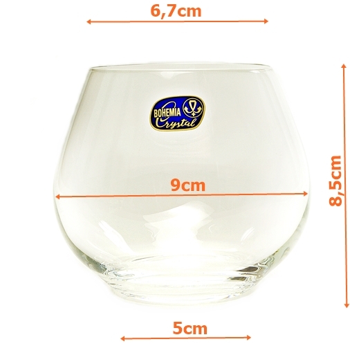 Bohemia Crystal Amoroso Imorted Stemless GinCocktailWine Glass Set 340ml Small Set of 2 Gift Box