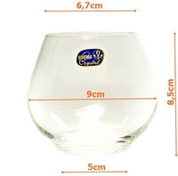 Bohemia Crystal Amoroso Imorted Stemless GinCocktailWine Glass Set 340ml Small Set of 2 Gift Box