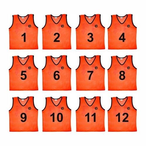 Sas Sports 1 To 12 Numbered Training Bibs Orange M