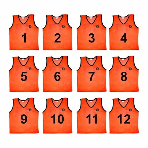 SAS SPORTS 1 to 12 Numbered Training Bibs Orange M