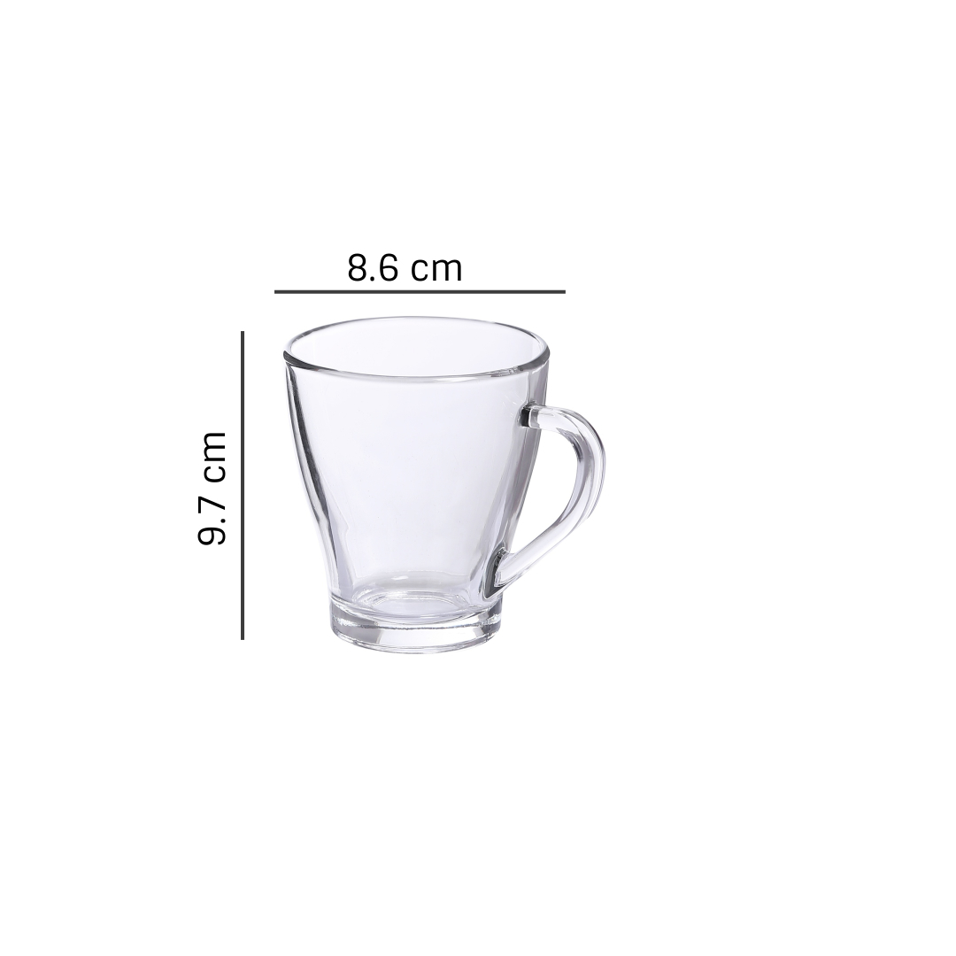 Coffee Glass Mug Set Uniglass Hollywood 255 ML Set of 6 pcs