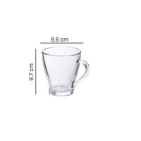 Coffee Glass Mug Set Uniglass Hollywood 255 ML Set of 6 pcs
